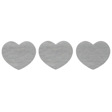 Heart sticker, silver 3pcs (scratch coating)