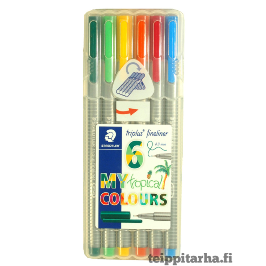 Staedtler Triplus Fineliner Set 20pcs Assorted Colors 334 Sb20 Brilliant Colours for sale online 